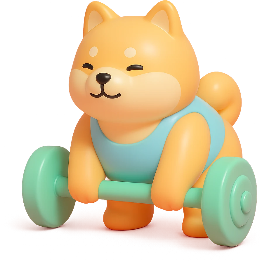 Shiba inu, fitness emoji