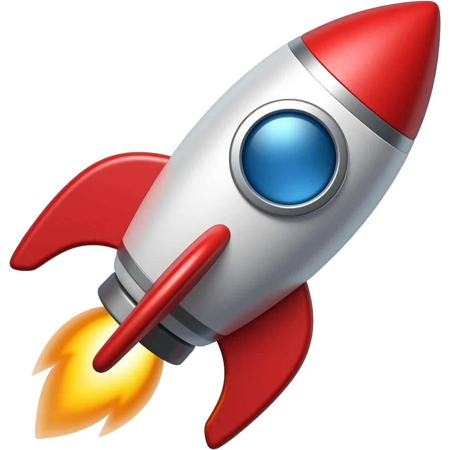 make upside direction rocket emoji