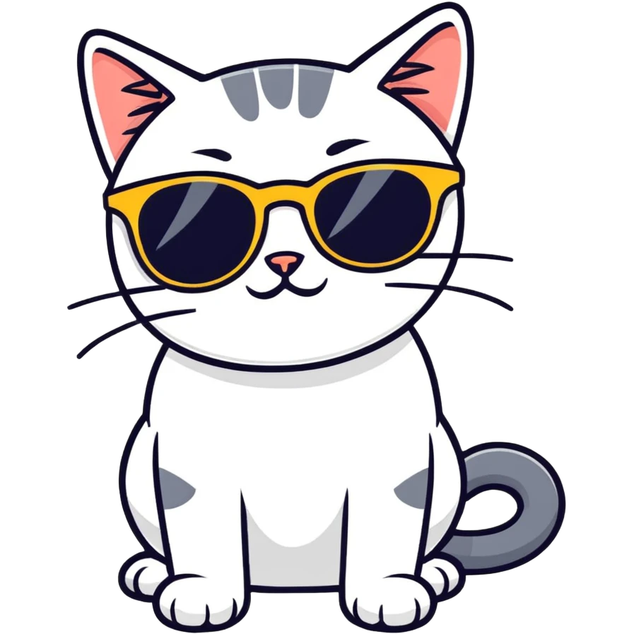 Cat with sunglasses emoji