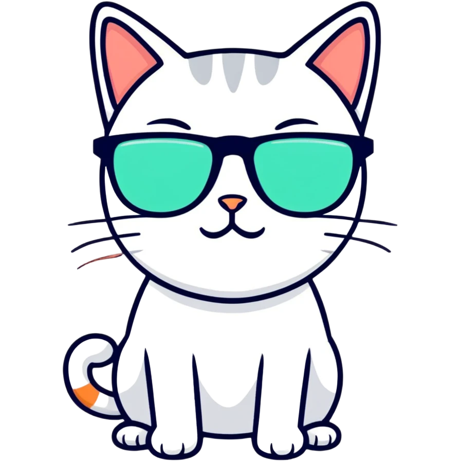 Cat with sunglasses emoji