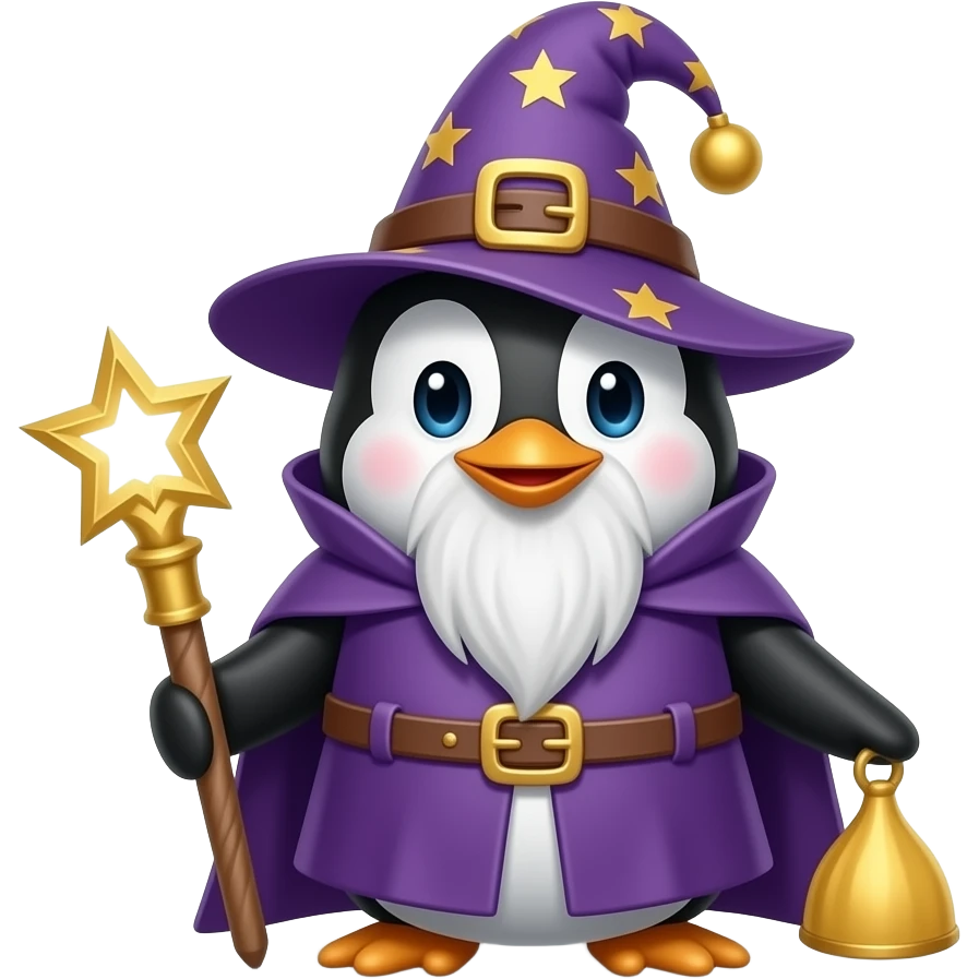 Penguin Wizard emoji