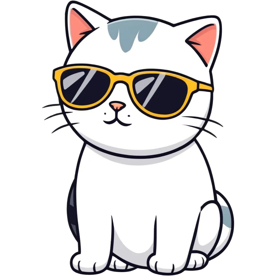 Cat with sunglasses emoji