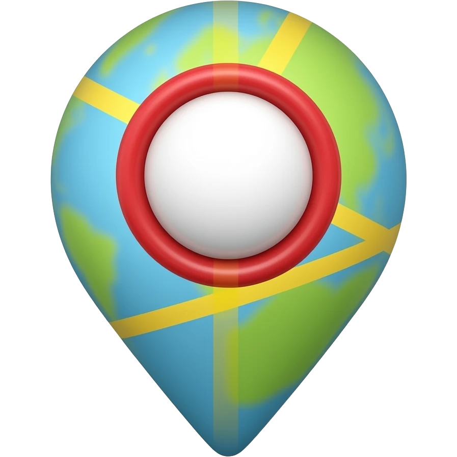 brightly coloured location marker emoji