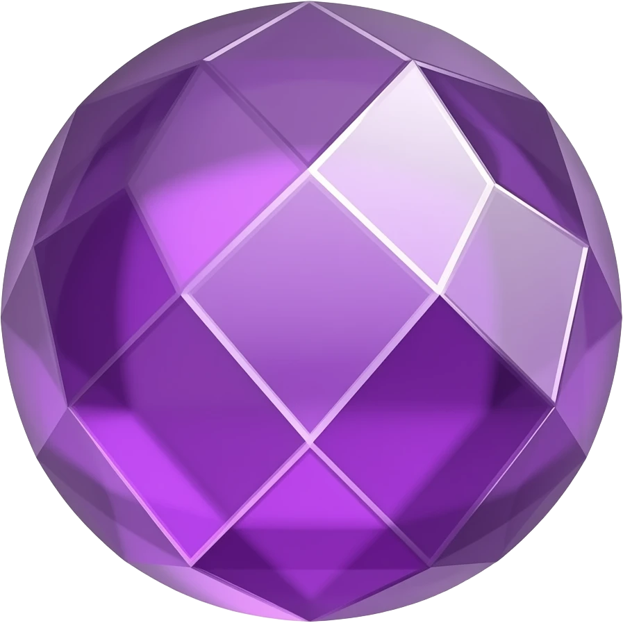 purple shiny sphere diamond emoji