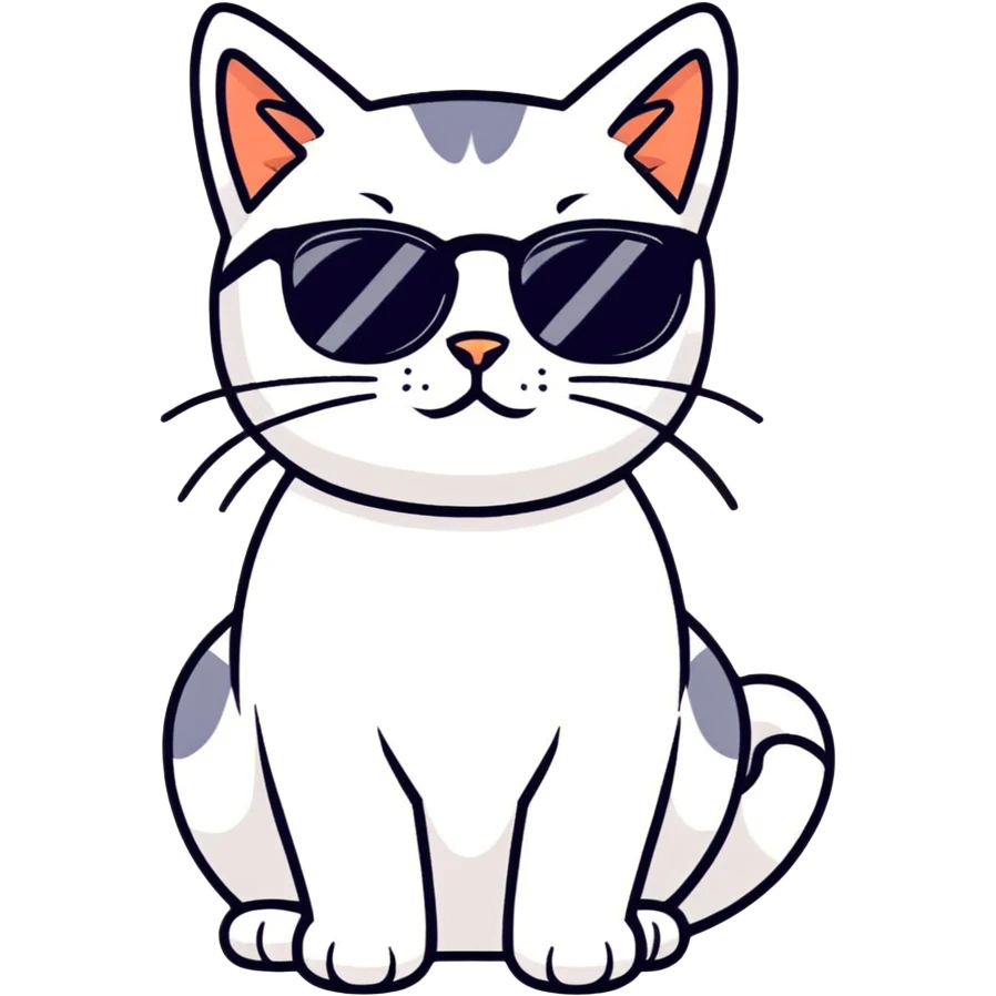Cat with sunglasses emoji