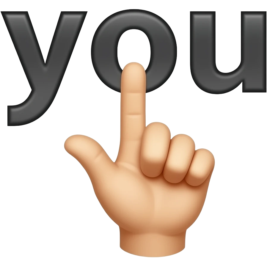 index finger "you" emoji