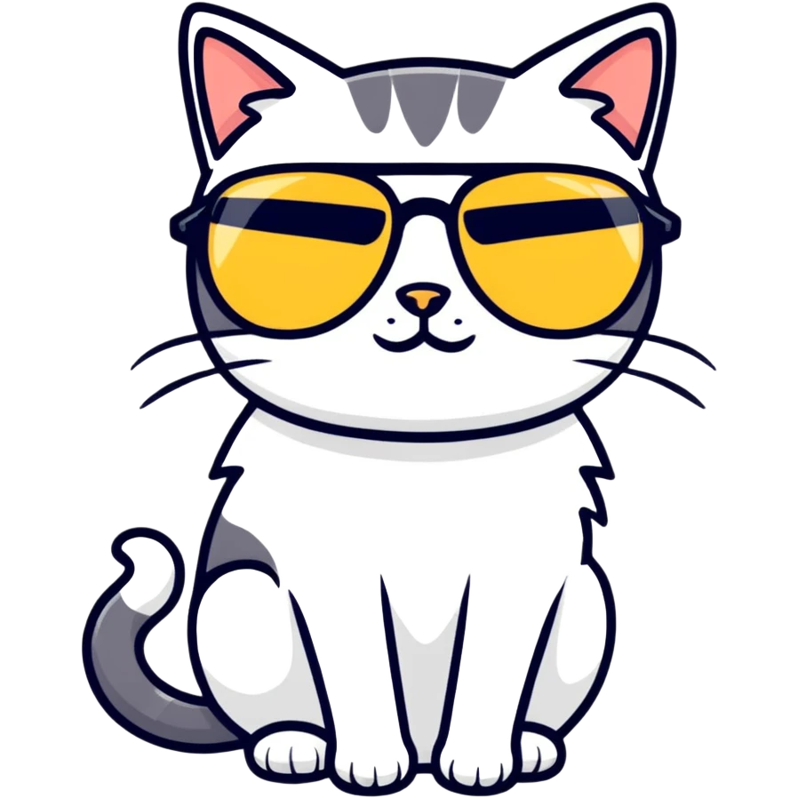 Cat with sunglasses emoji