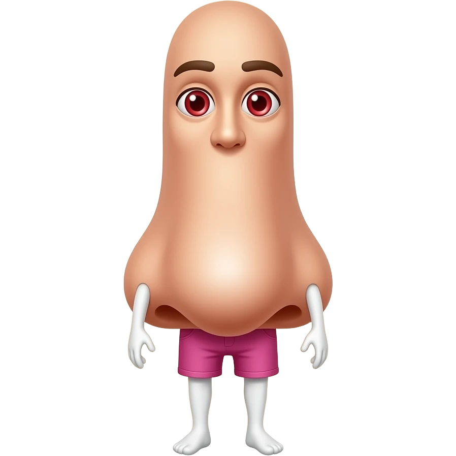 Eine Nase mit Armen beinen und Augen emoji