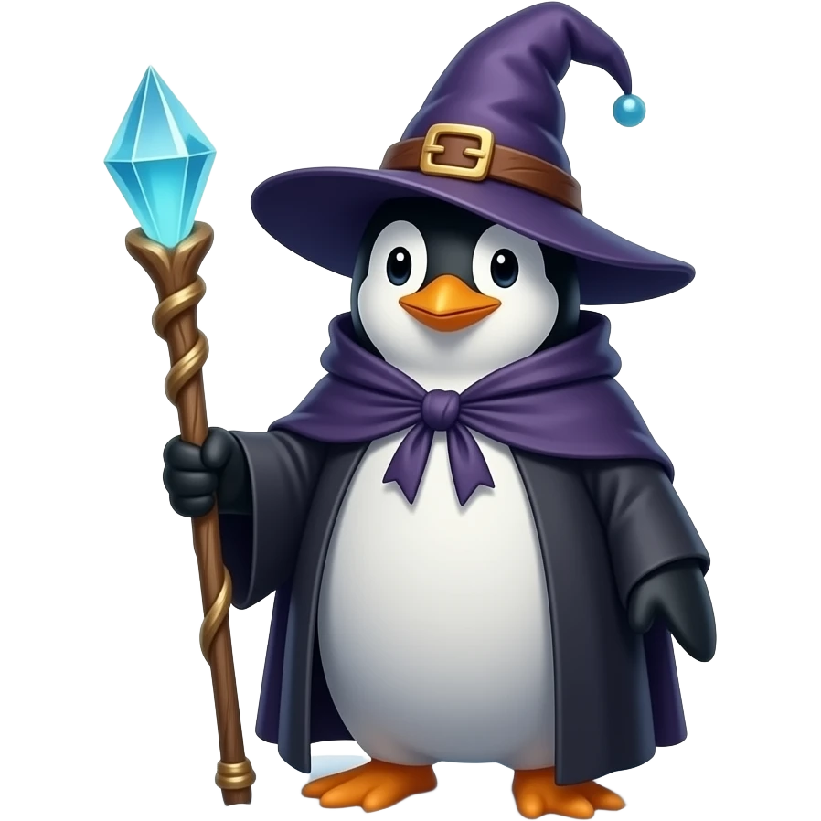 Penguin Wizard emoji
