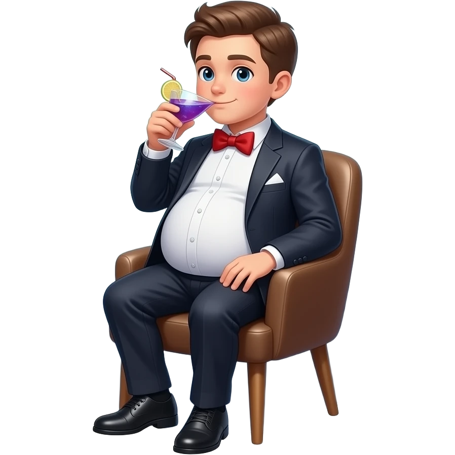 chłopak 13 latek z super super super super super super super super super super super super super super super super super super super super super super super ekstremalnie max ogromny brzuch niego brzuch ma kształt jak duża kula elegancko ubrany sieci na krześle i pije 🔴🟣🔵 emoji
