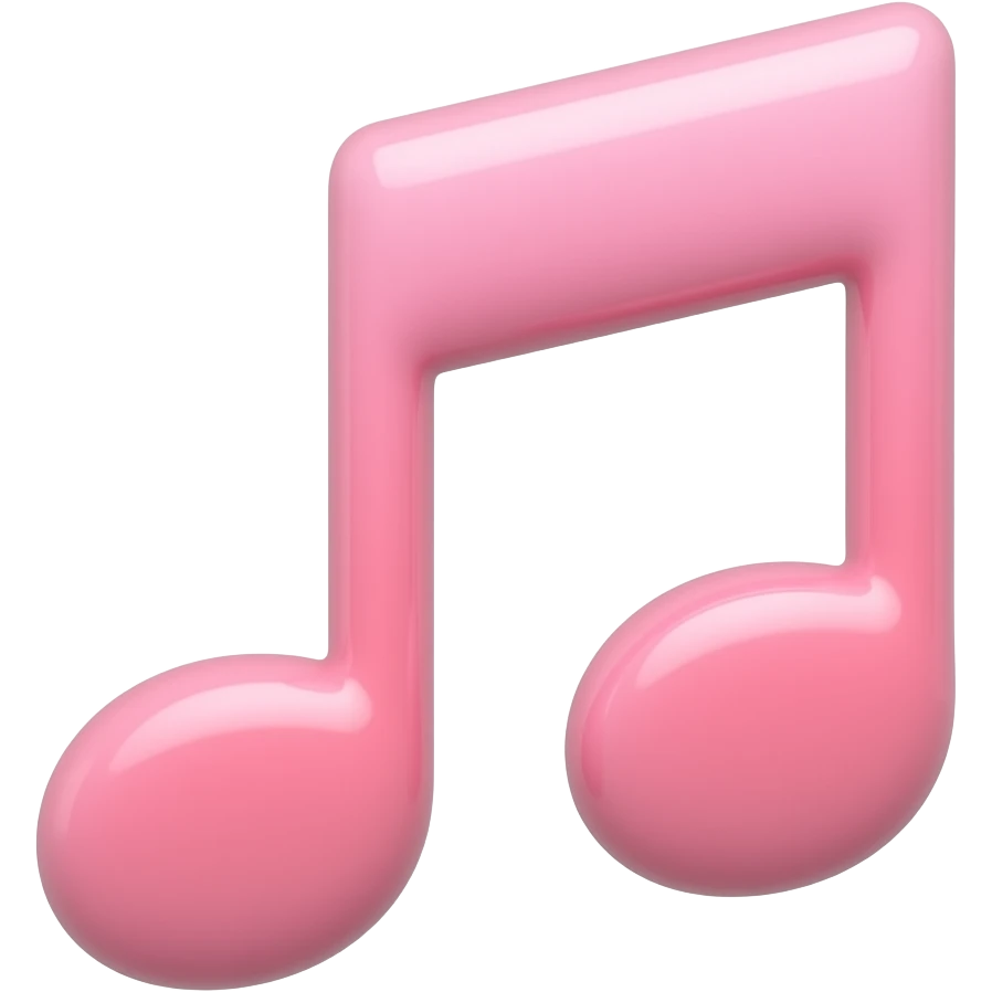 연핑크 그라데이션 음표 emoji