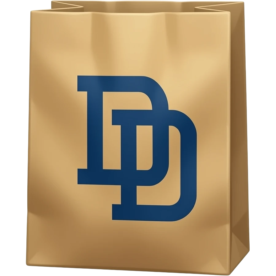Men wearing trash paper bag with padres logo emoji