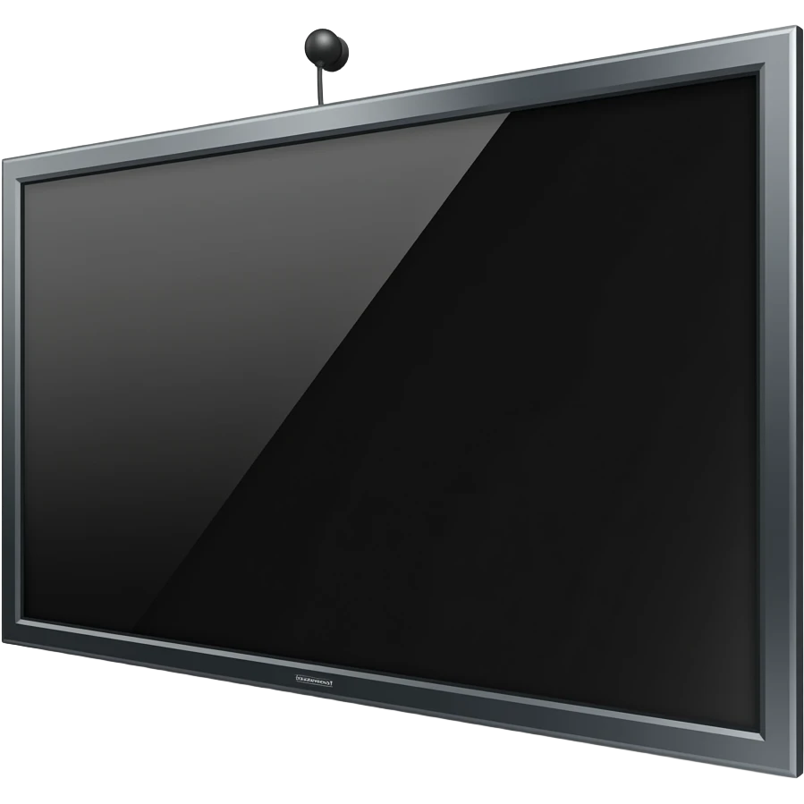 modern hanging TV 3 point perspective emoji