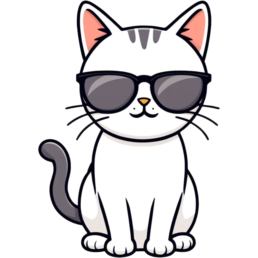 Cat with sunglasses emoji
