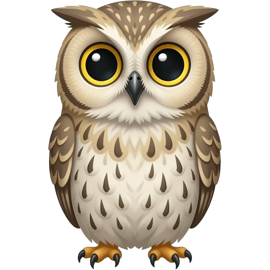 An owl with a cat’s head on instead emoji