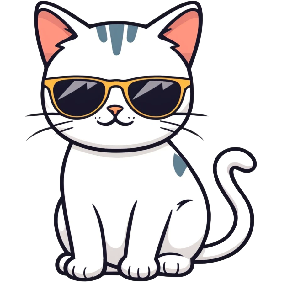 Cat with sunglasses emoji