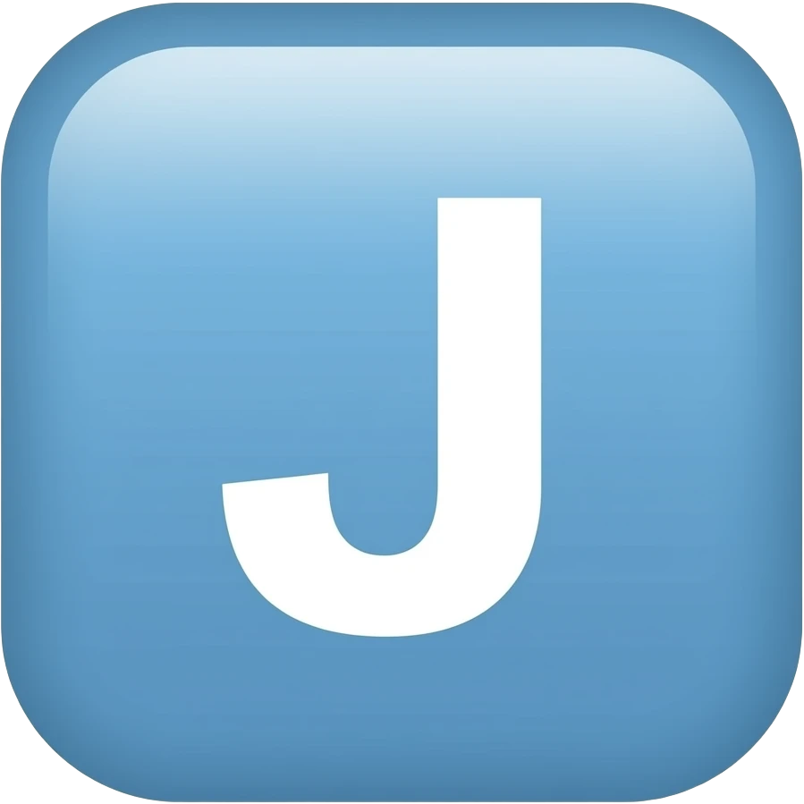 Letter J in blue square emoji | AI Emoji Generator
