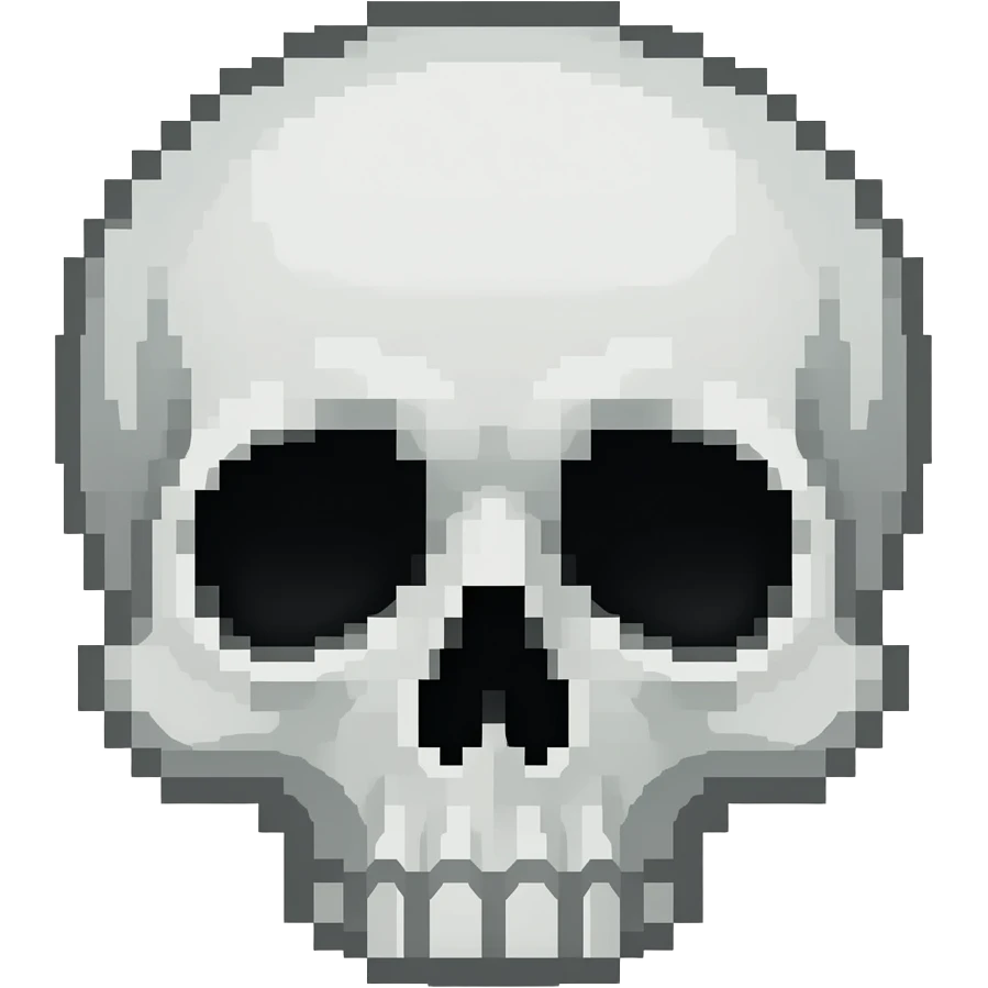 pixel skull emoji