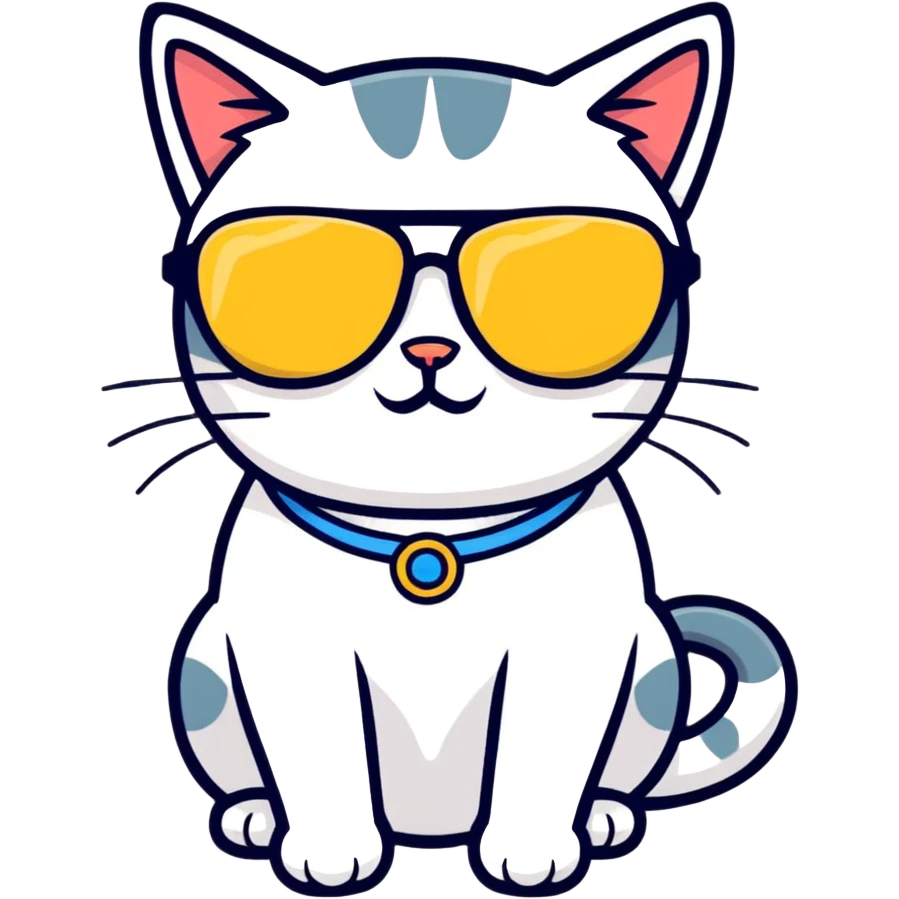 Cat with sunglasses emoji