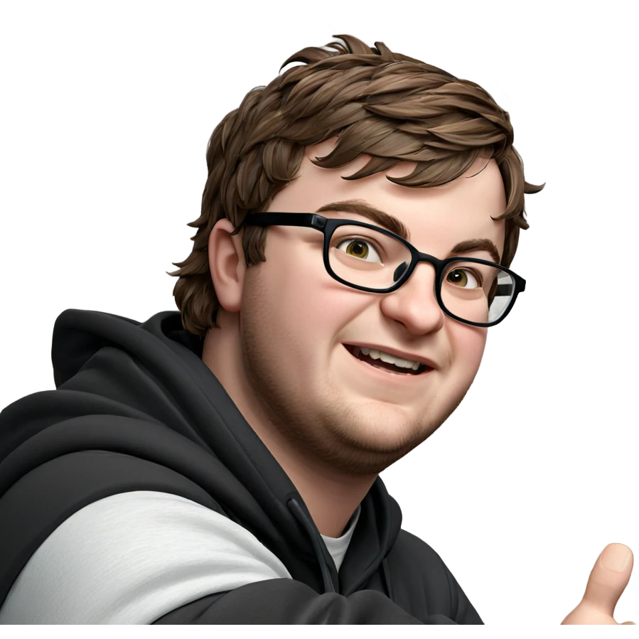 brown haired boy in hoodie emoji