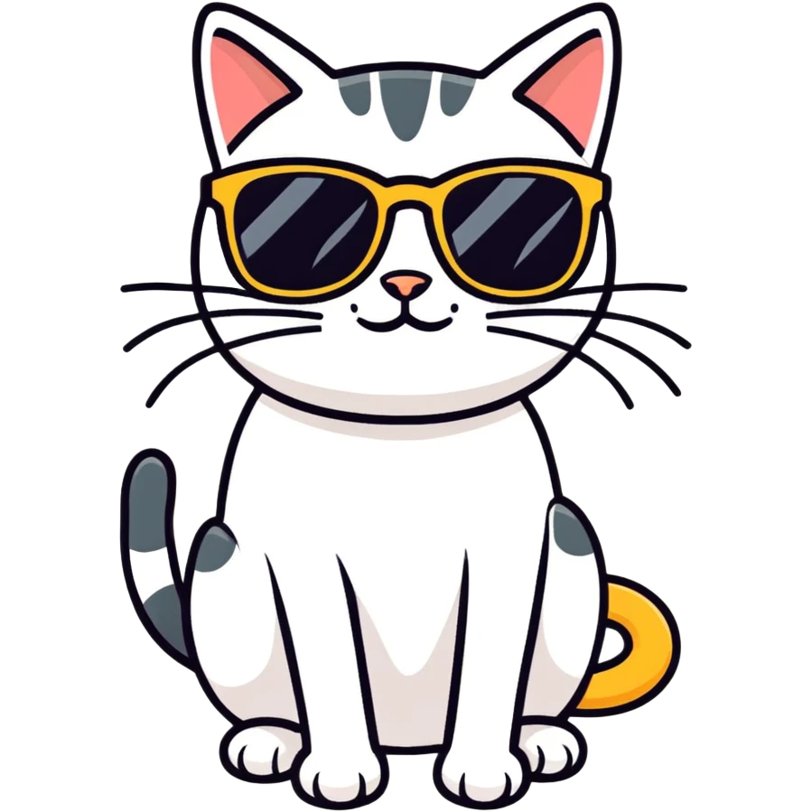 Cat with sunglasses emoji