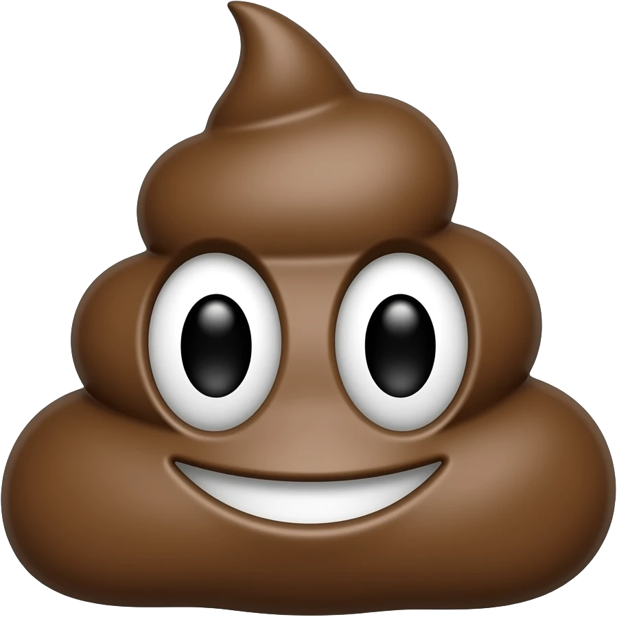 Poop emoji and add rina above it emoji