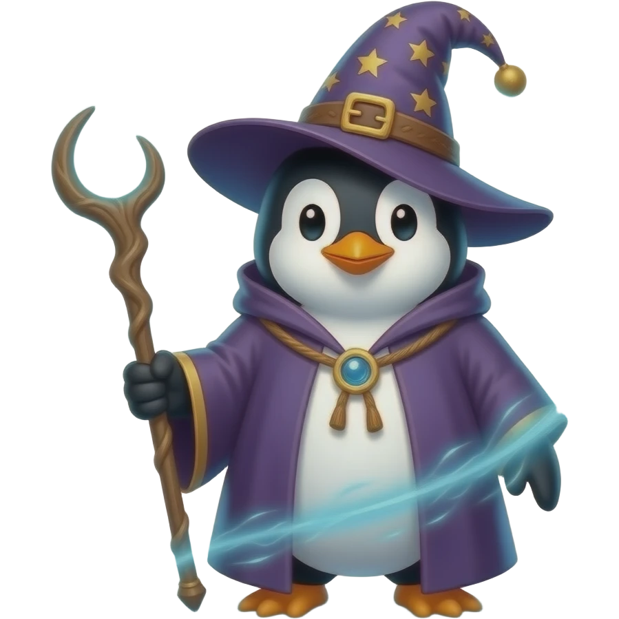 Penguin Wizard emoji