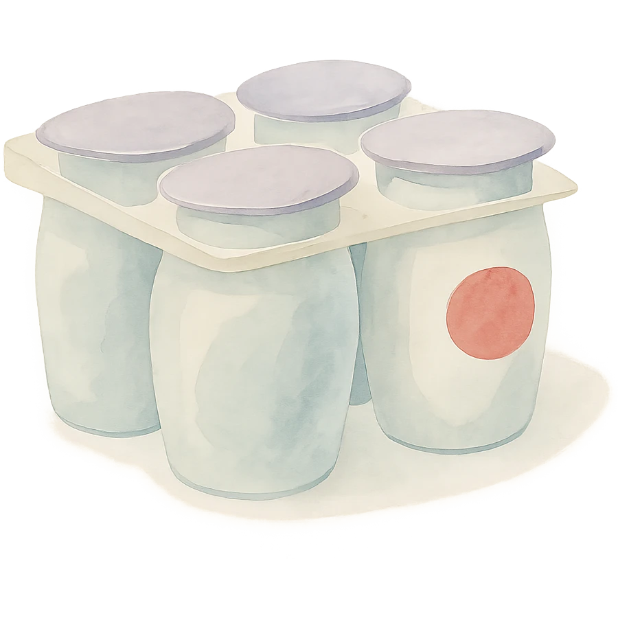 a pack of 6 yogurht emoji
