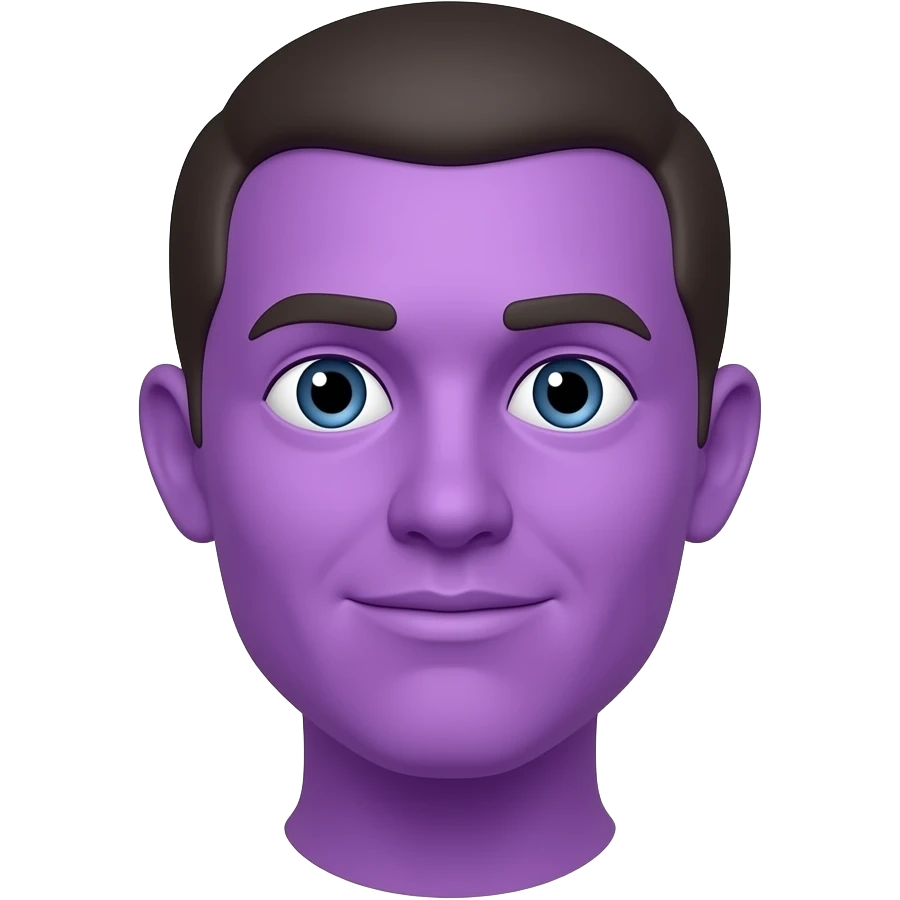 emoji for a thinking face with hex code #4D23A4 emoji