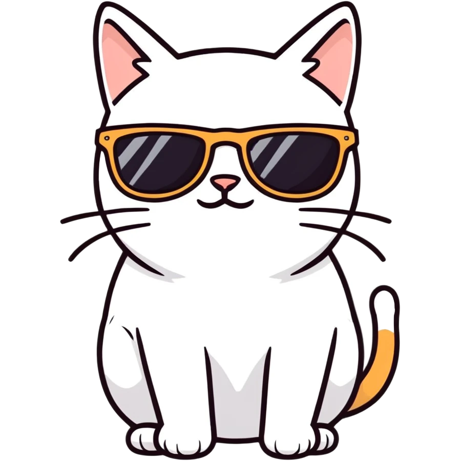 Cat with sunglasses emoji