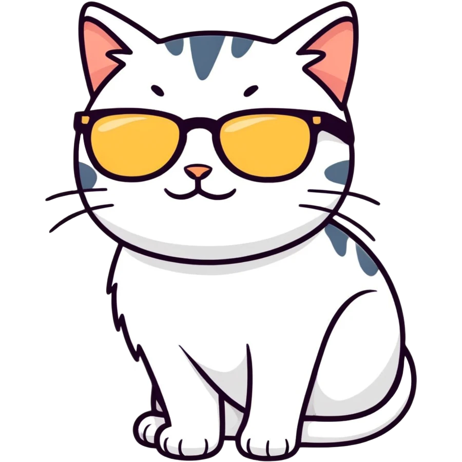 Cat with sunglasses emoji