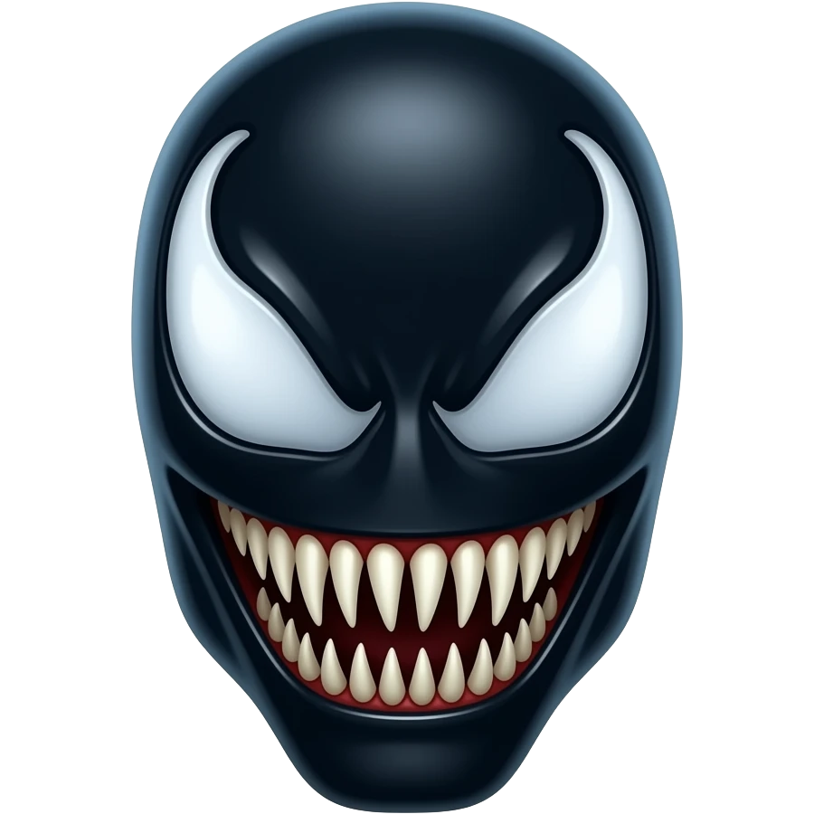 Venom face, facing forward emoji