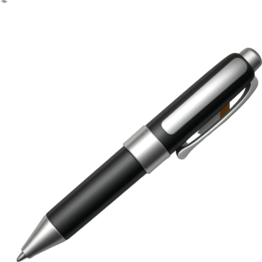 notepad with a pen emoji