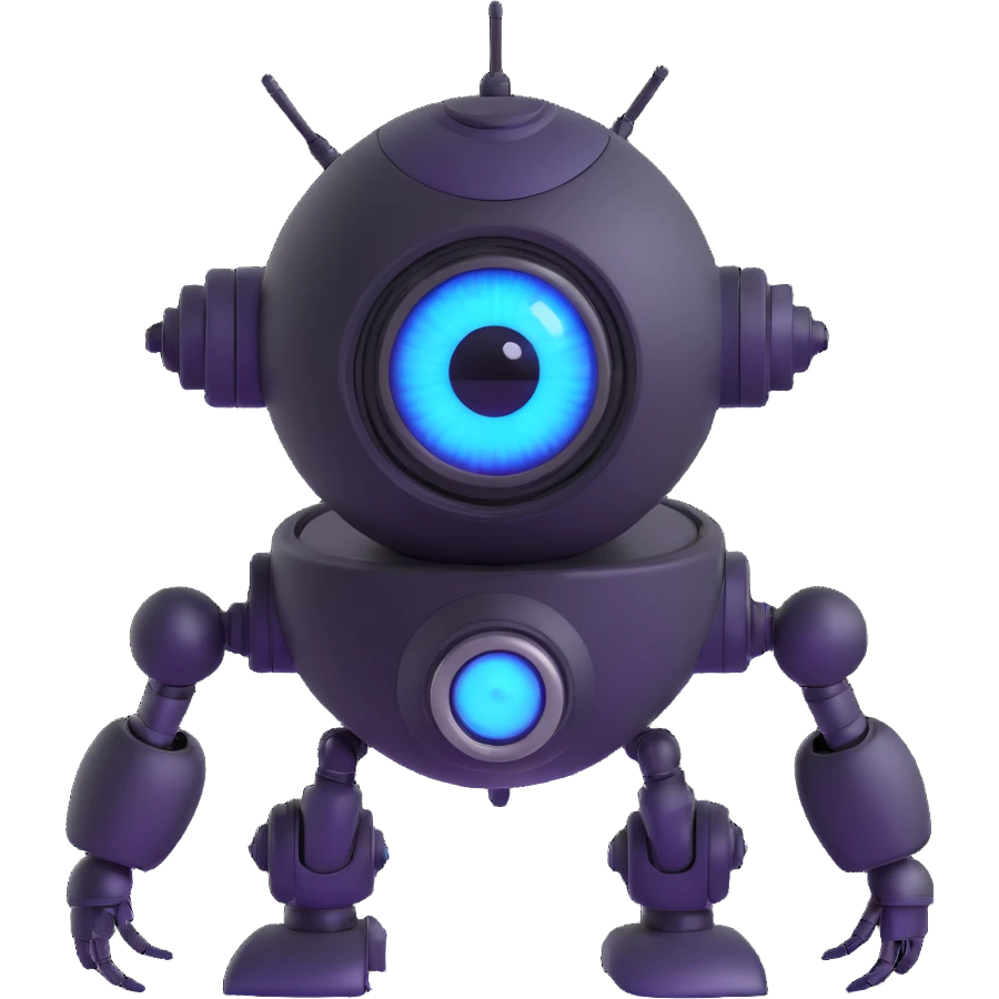 Watcher machine robot from Horizon Zero Dawn with blue eye emoji