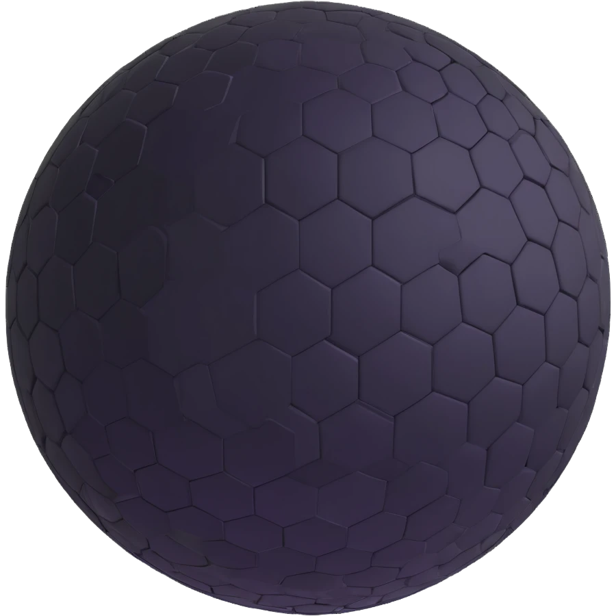 sphere with a visible tile pattern inside emoji