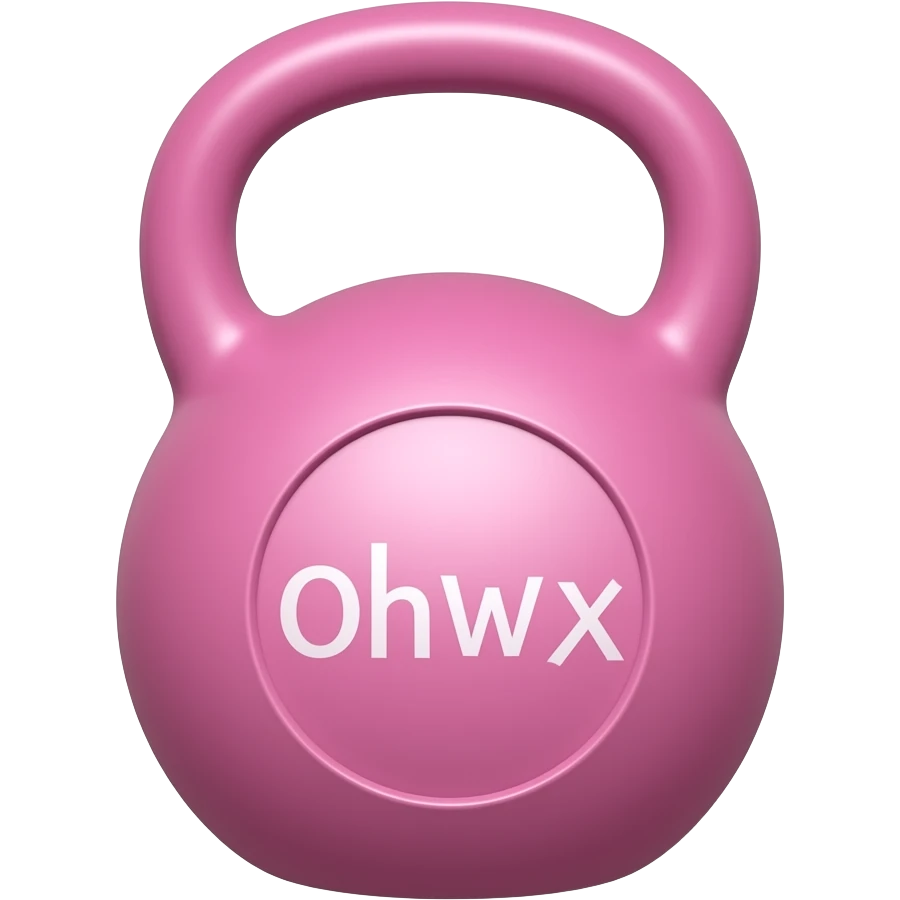 Kettlebell pink emoji