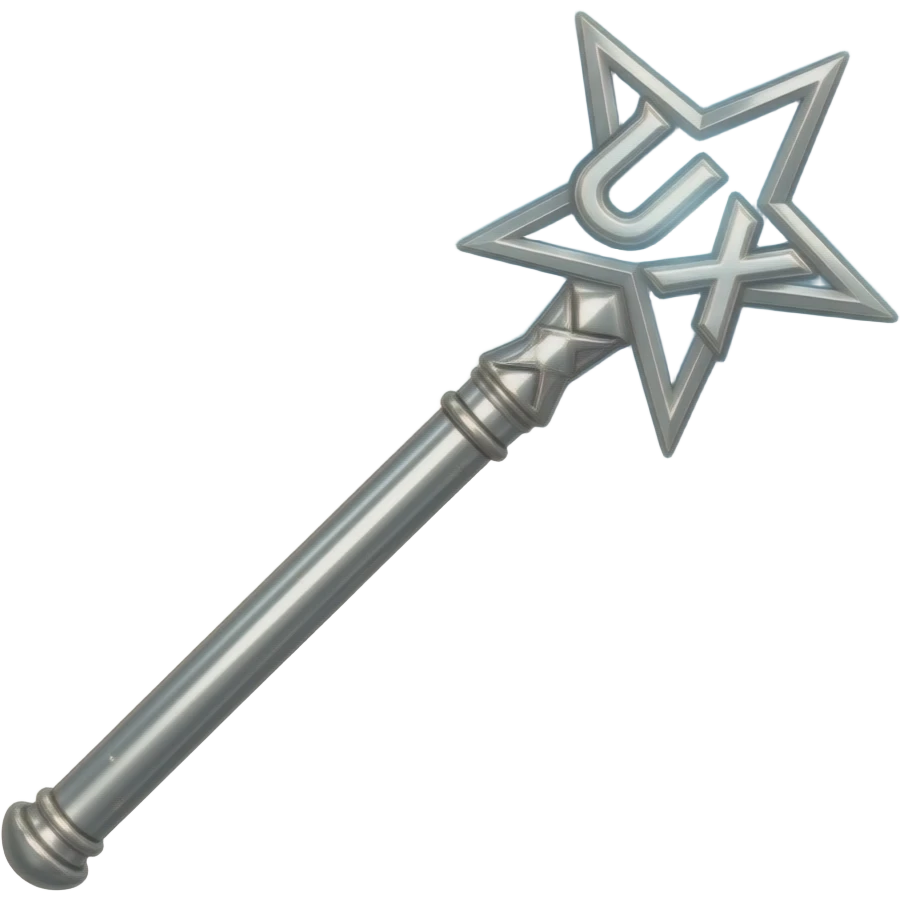 Magic wand and sparkles with "UX" emoji