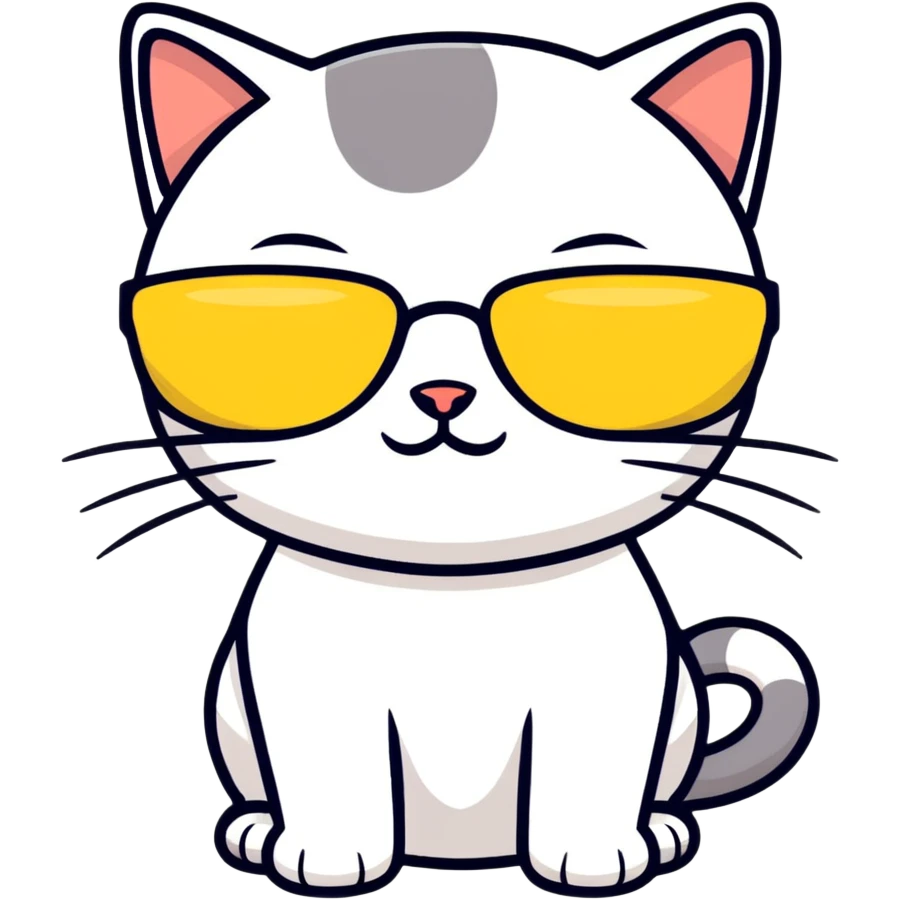 Cat with sunglasses emoji