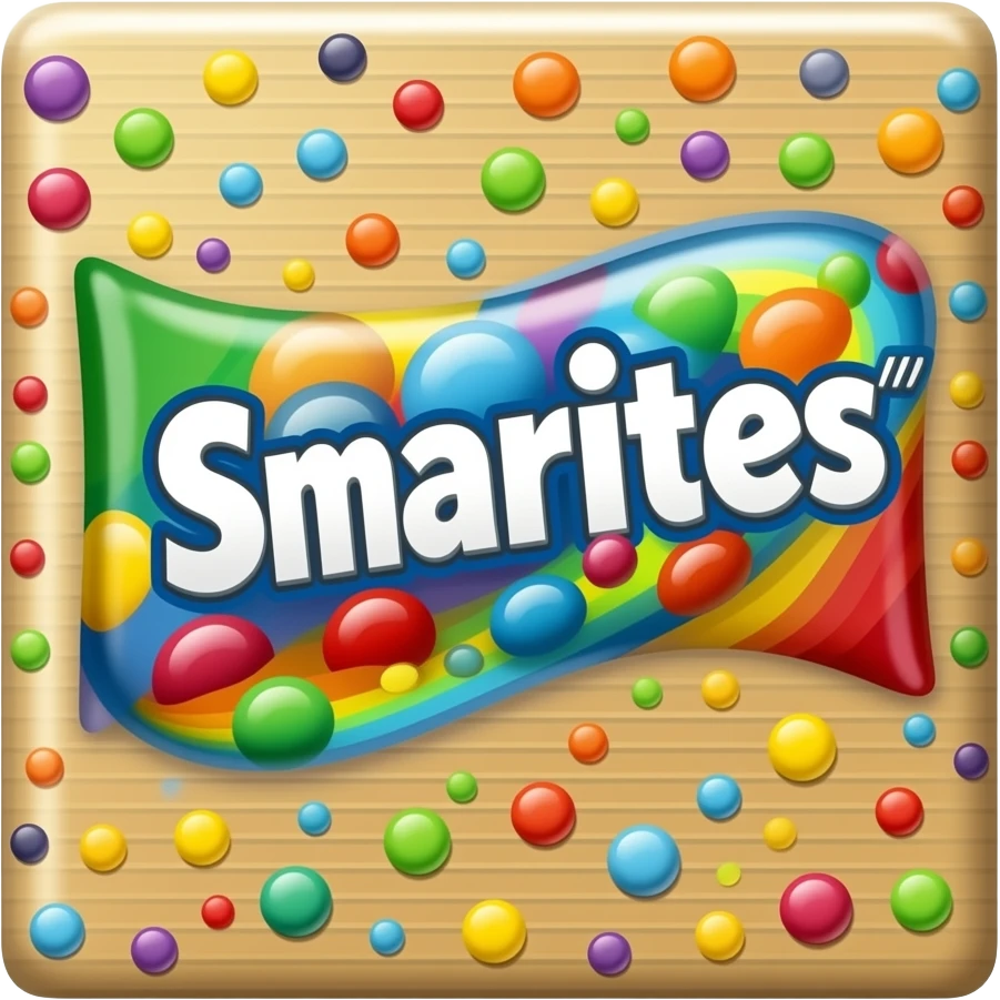 smarties candy in a box emoji