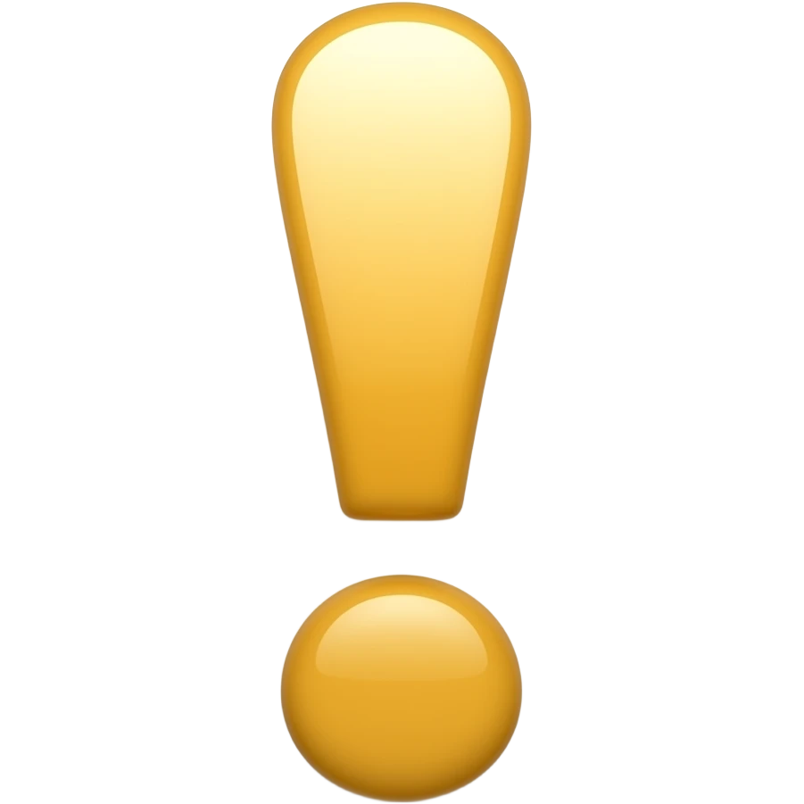 exclamation mark isolated emoji