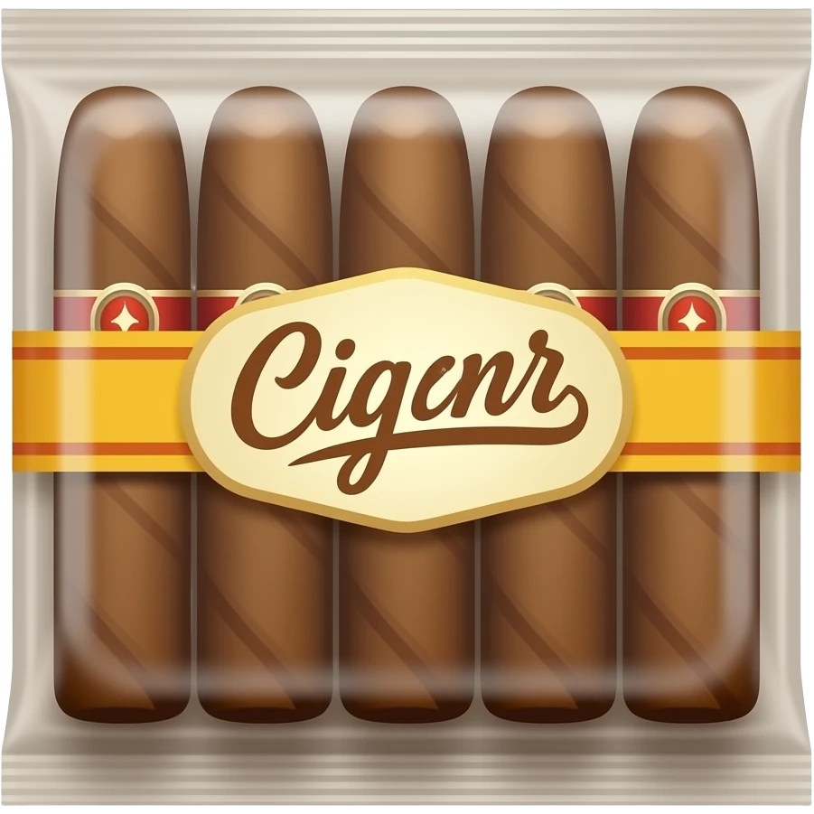 Cigars in a rum cake package emoji