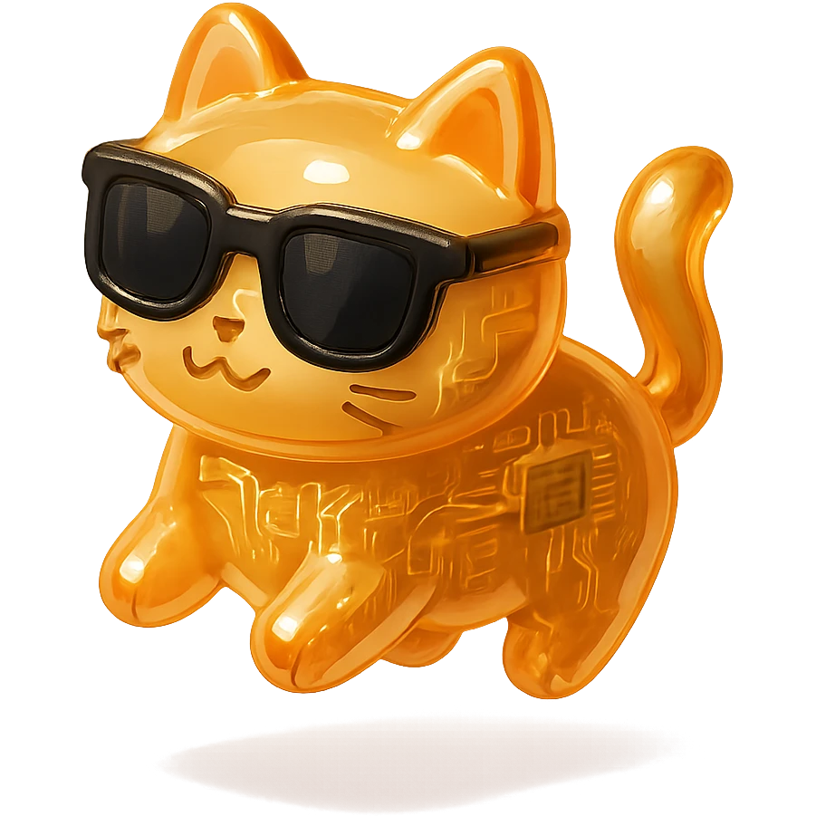 Cat wearing sunglasses emoji