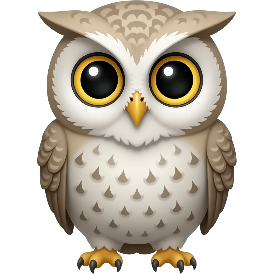 owl with cat head and short lop-ears emoji