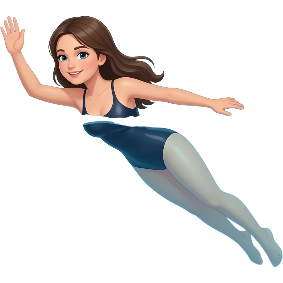 Girl swimming emoji