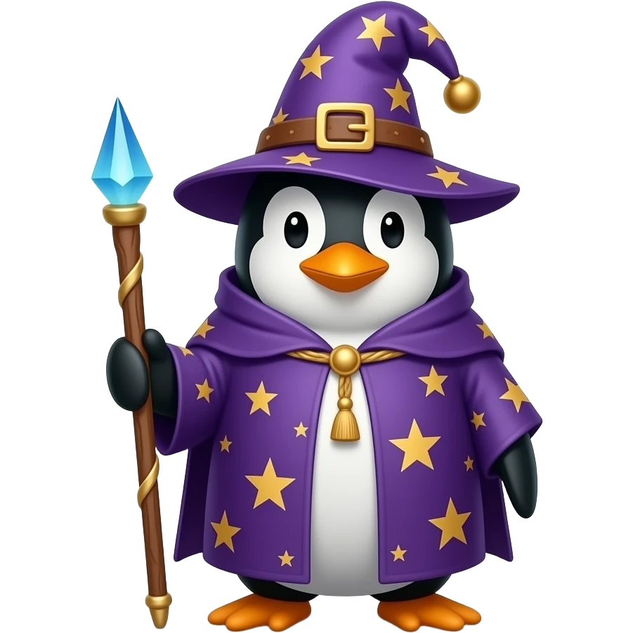 Penguin Wizard emoji