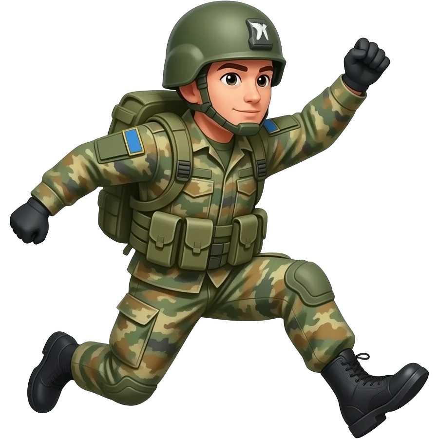 Tentara terjun emoji