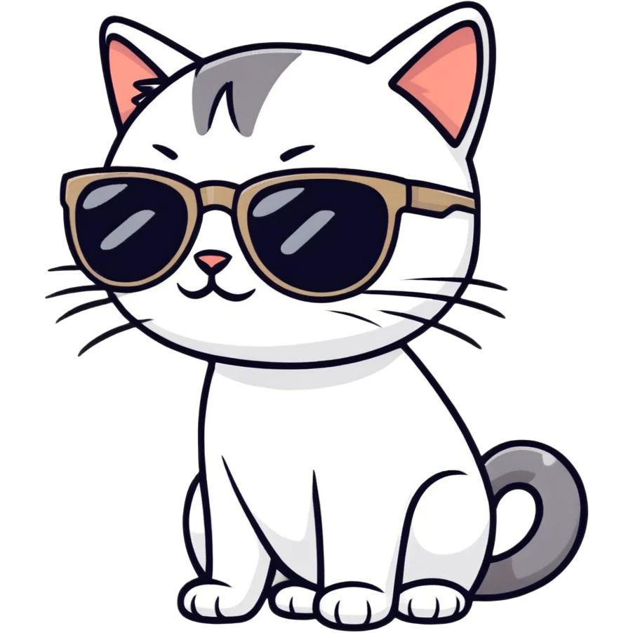 Cat with sunglasses emoji
