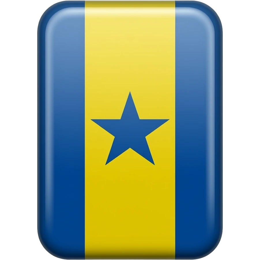 Flag emoji that is vertical bicolor (blue and yellow) and a blue star in the yellow part emoji