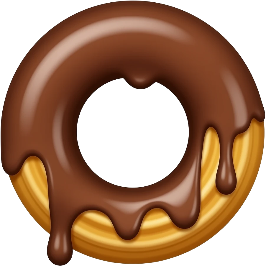 chocolate syrup deeping chocolate churros emoji