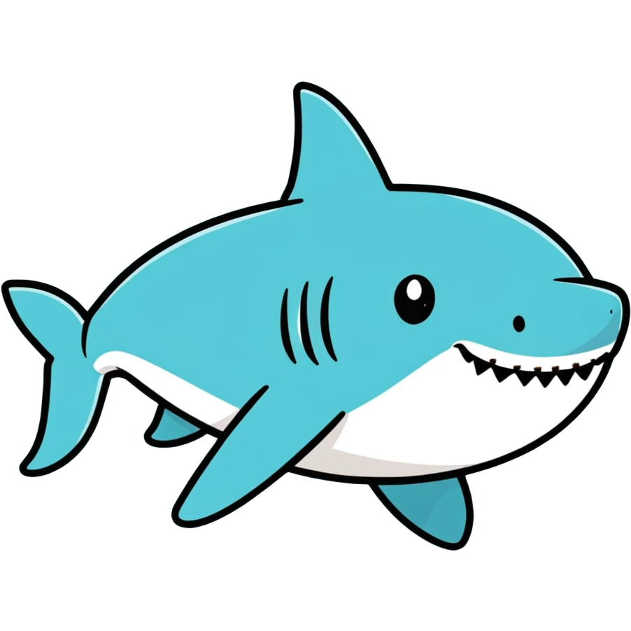 cute shark emoji